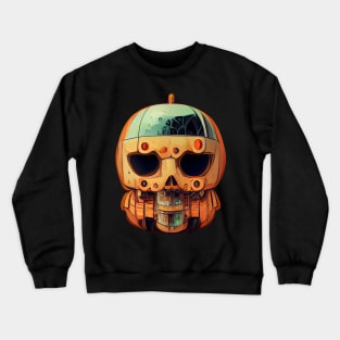 Pumpkin Skull Halloween Crewneck Sweatshirt